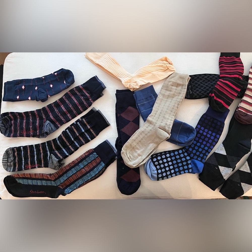 Men’s dress sock lot bundle 14 pairs Paul smith Allen Edmonds hilfiger + more!